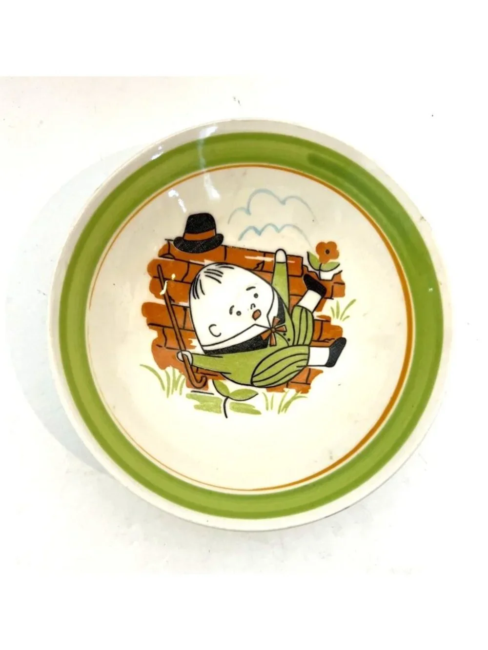 Japan Boeki Antique Humpty Dumpty Story Child's Service Bowl Only Vintage
